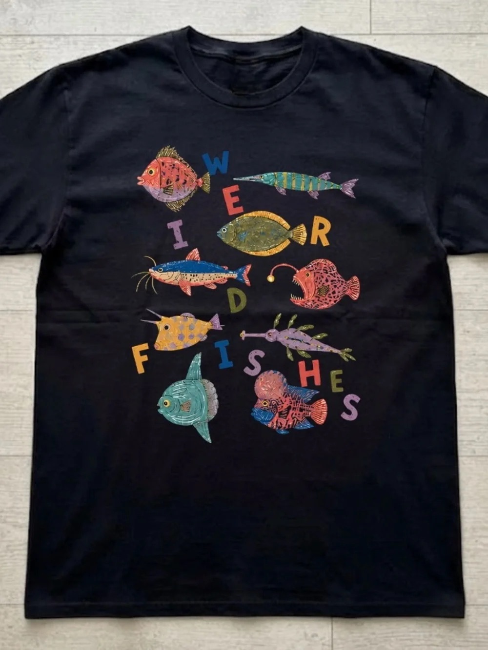 Black Weird Fishes Graphic Tee